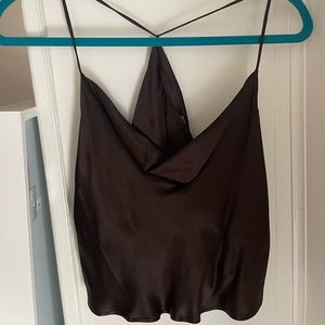 Zara FLOWY NECKLINE TOP, Size M